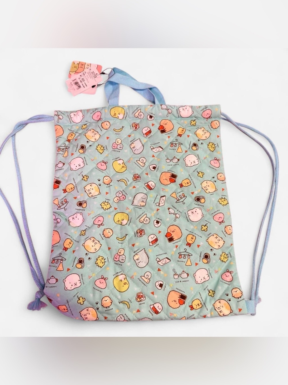 San-X Sumikko Gurashi “Mysterious Friends” Drawstring Gym Sack Blue Japan Import